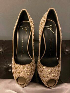 giuseppe zanotti peep toe platform high heels